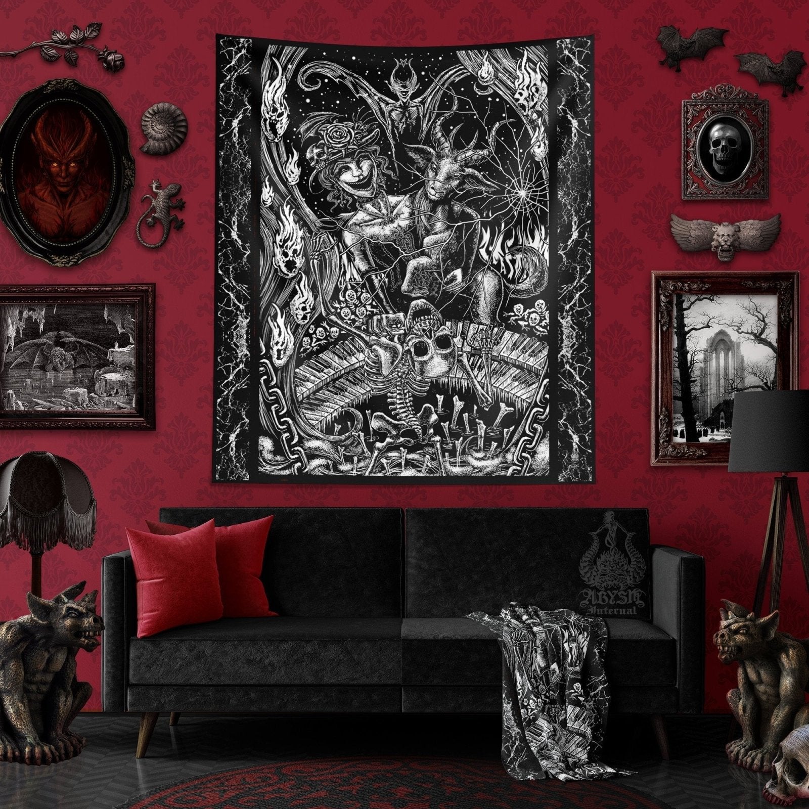 Satanic Decor Art Horror Gothic Home Decor Wall