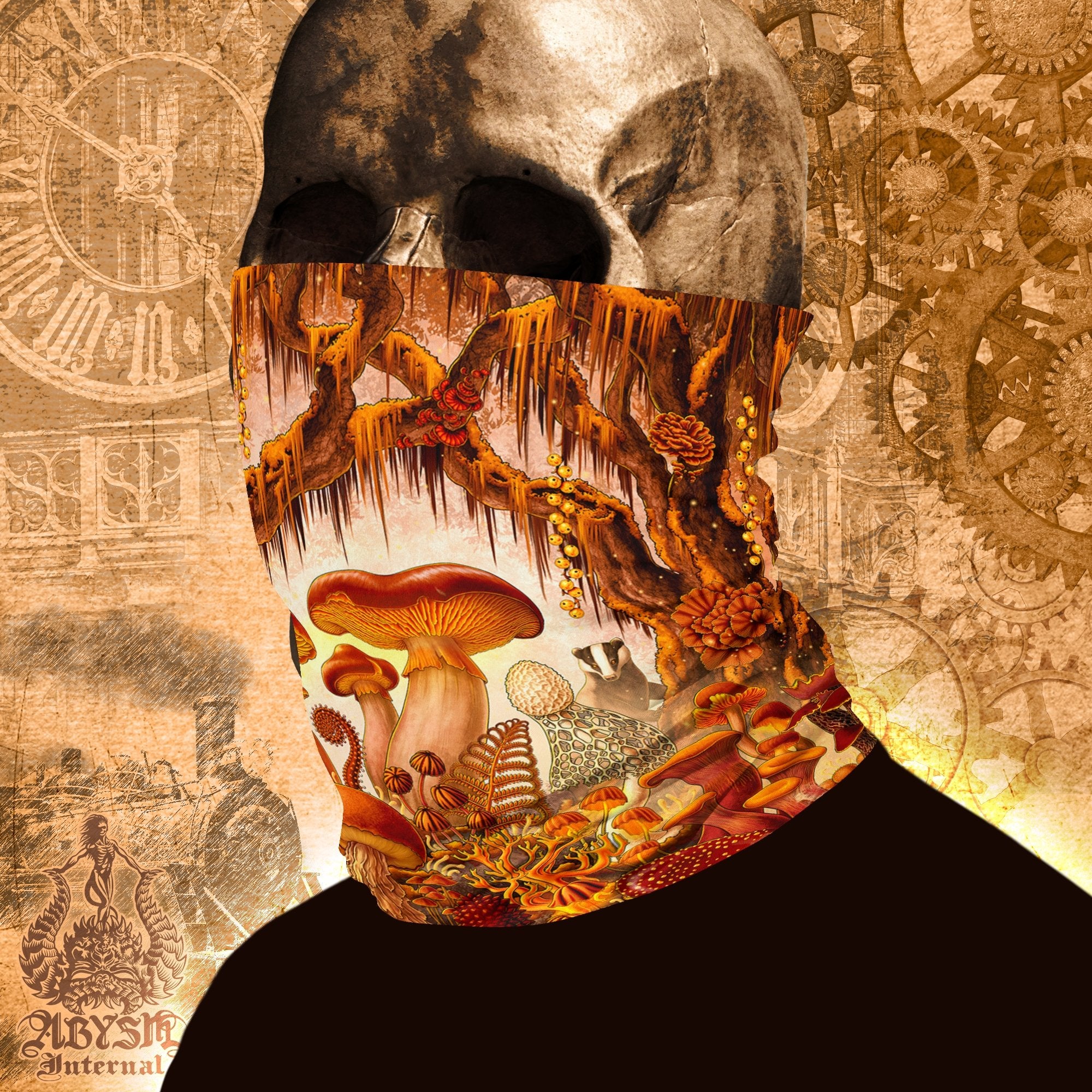 Psychedelic Festival Neck Gaiter Bandana Snood Face Mask Hamsa