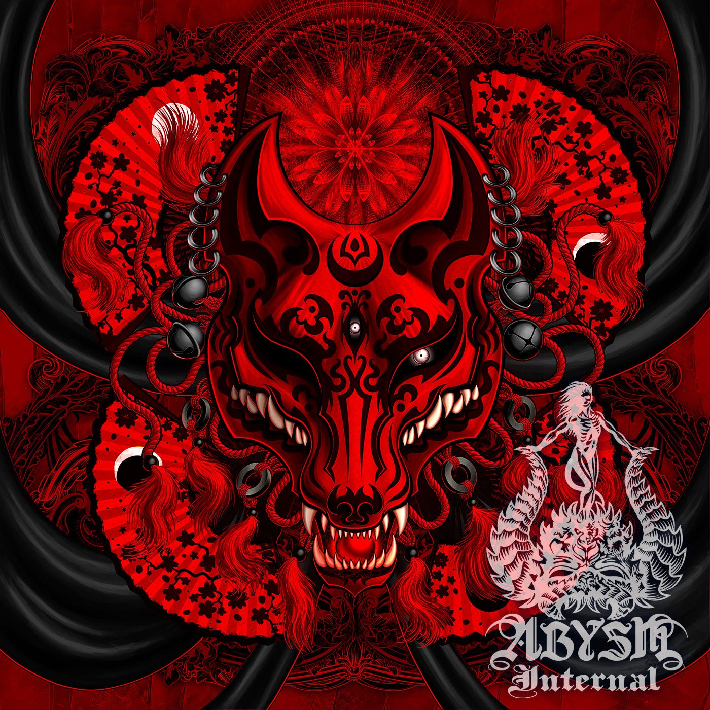 Kitsune Mask · キツネ, Japanese Fox Art - Abysm Internal