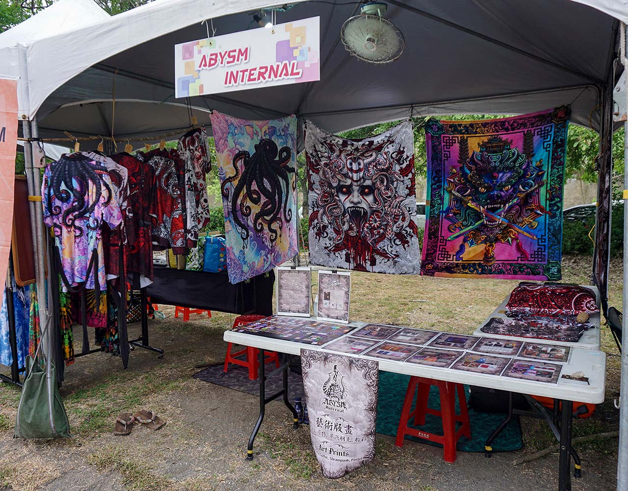 Abysm Internal, Dark Fantasy Art Prints selling stall
