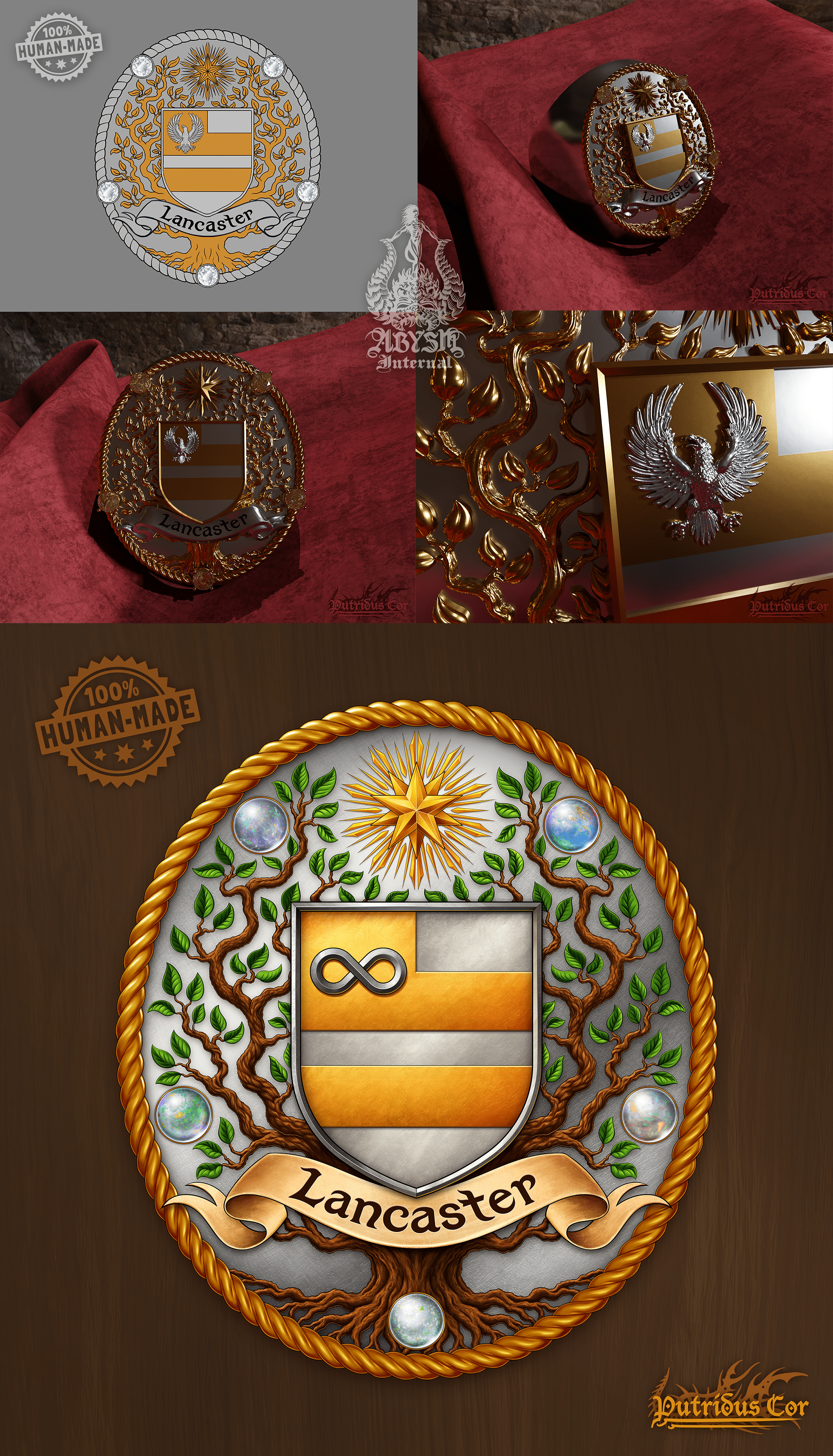 Custom Coat of Arms, Personalized Family Crest, Bespoke Heraldic Design, or Emblem Logo - Digital hand - made Heraldry Art - Abysm Internal