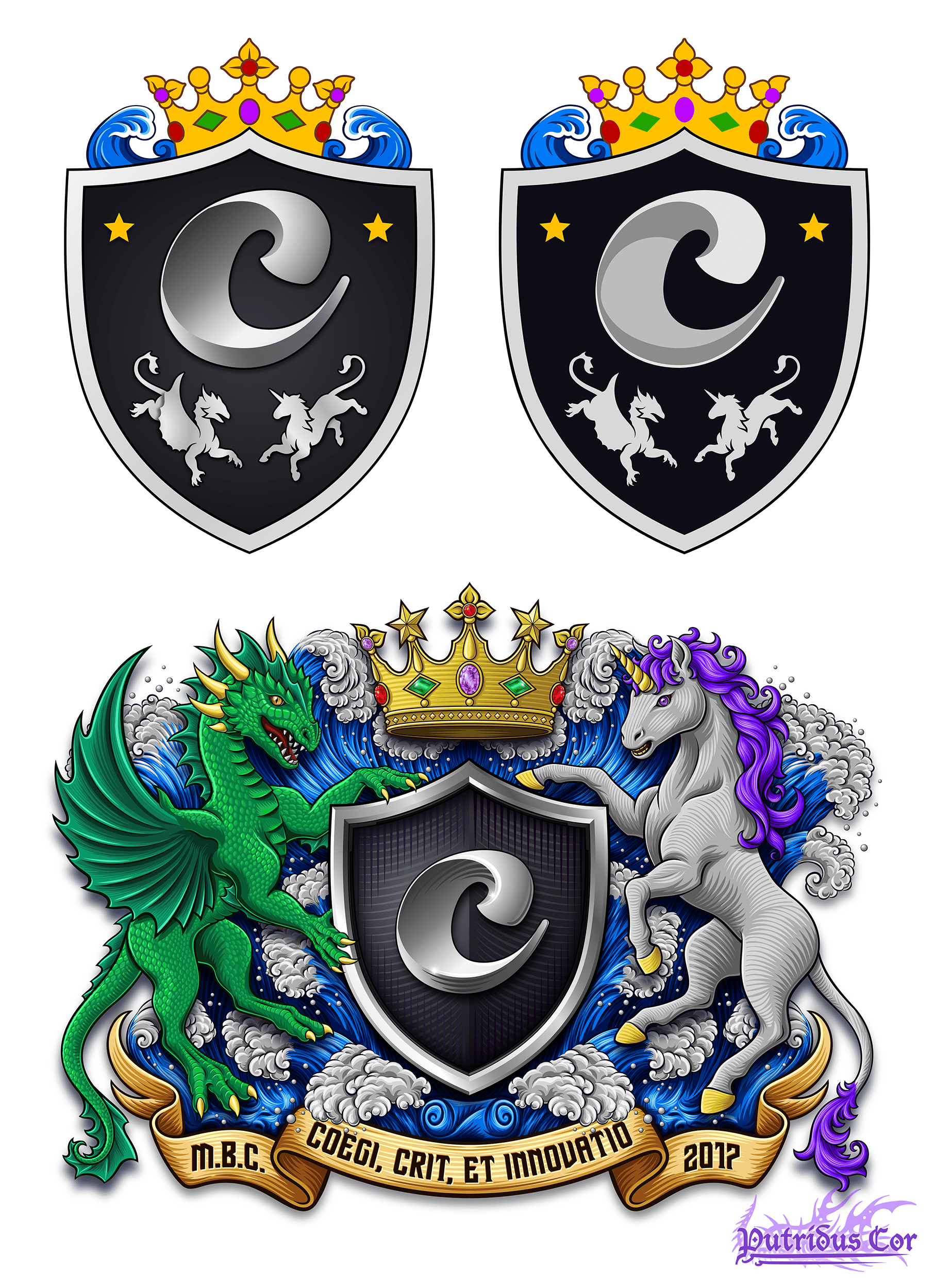 Custom Coat of Arms, Personalized Family Crest, Bespoke Heraldic Design, or Emblem Logo - Digital hand - made Heraldry Art - Abysm Internal