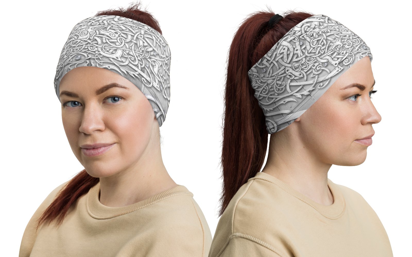 Yggdrasil Neck Gaiter, Face Mask, Printed Head Covering, Viking Tree of Life, Nordic Art - 5 Colors - Abysm Internal