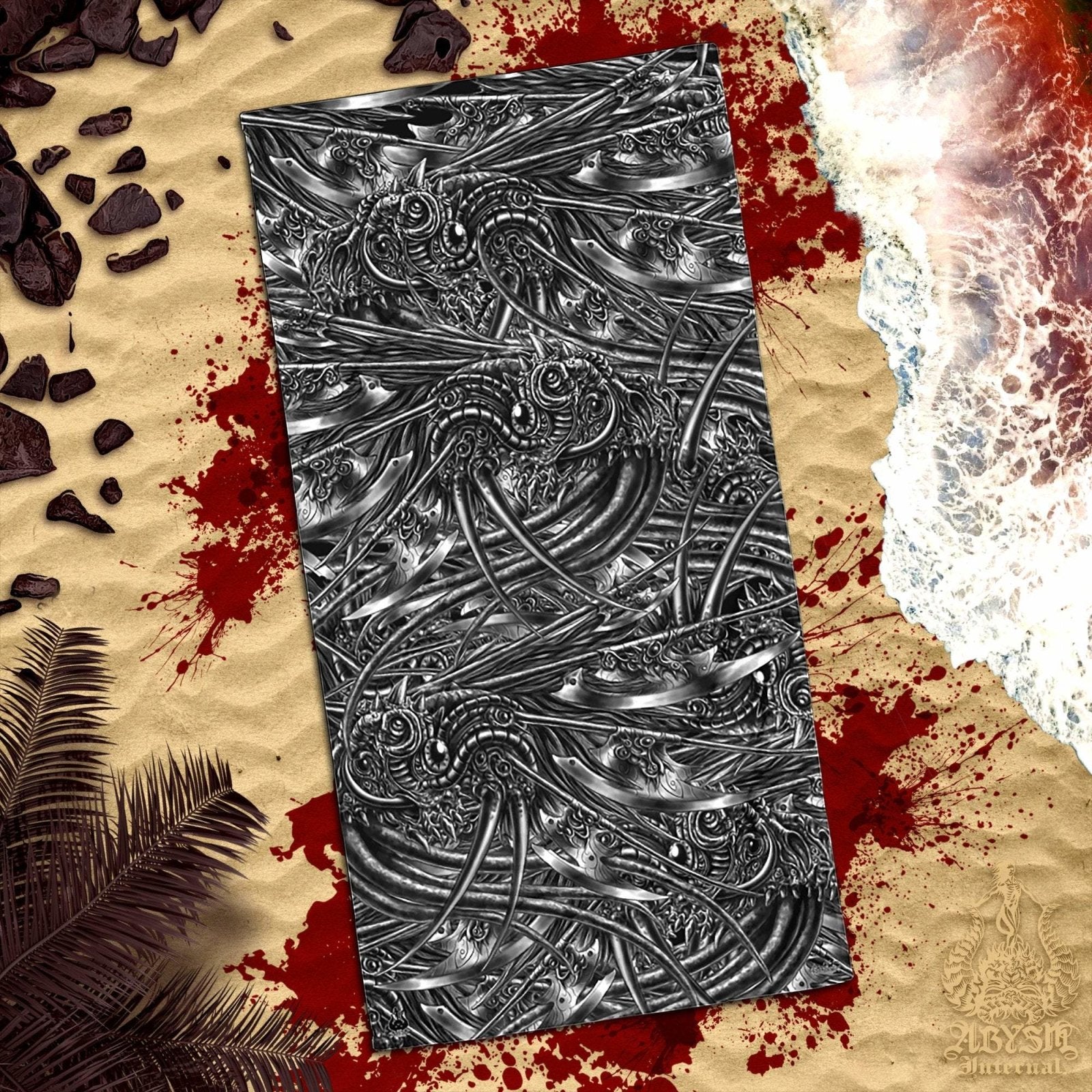 Alien Beach Towel, Cool Gift Idea for Gamer Goth Gift - Abysm Internal