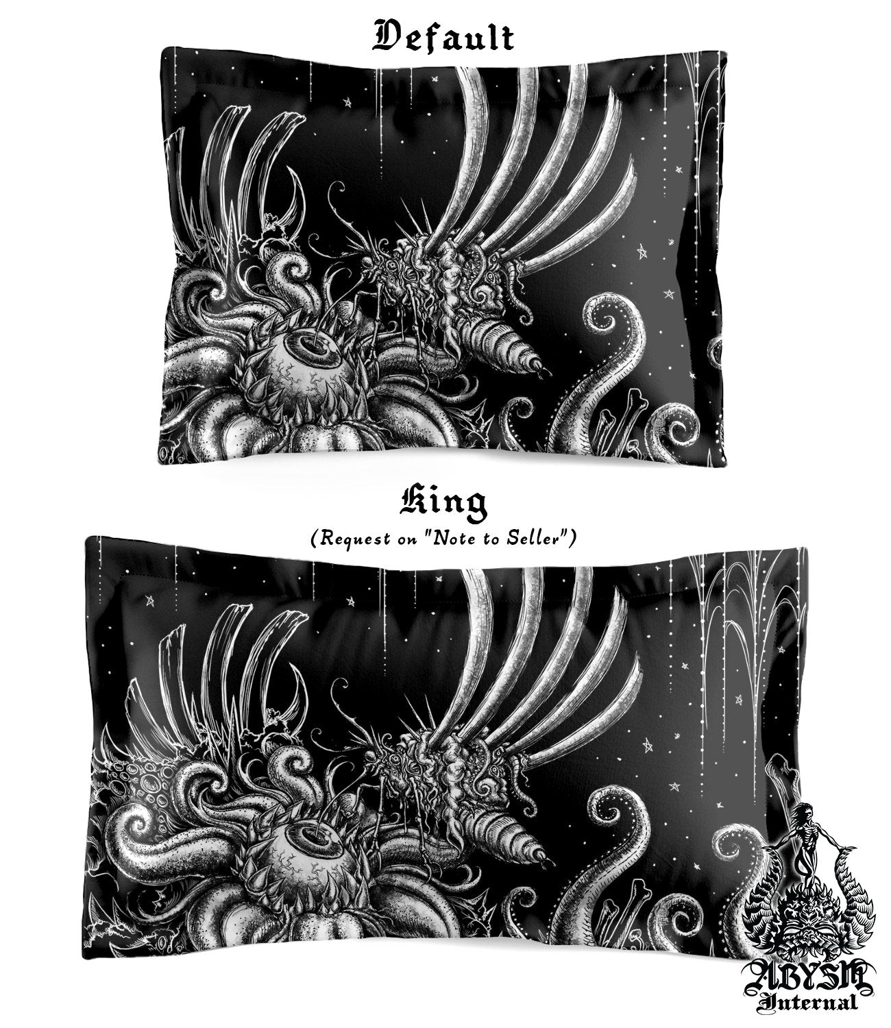 Bloodfly Bedding Set, Comforter and Duvet, Goth Art, Satanic Bed Cover and Bedroom Decor, King, Queen and Twin Size - Gothic Hell - Abysm Internal
