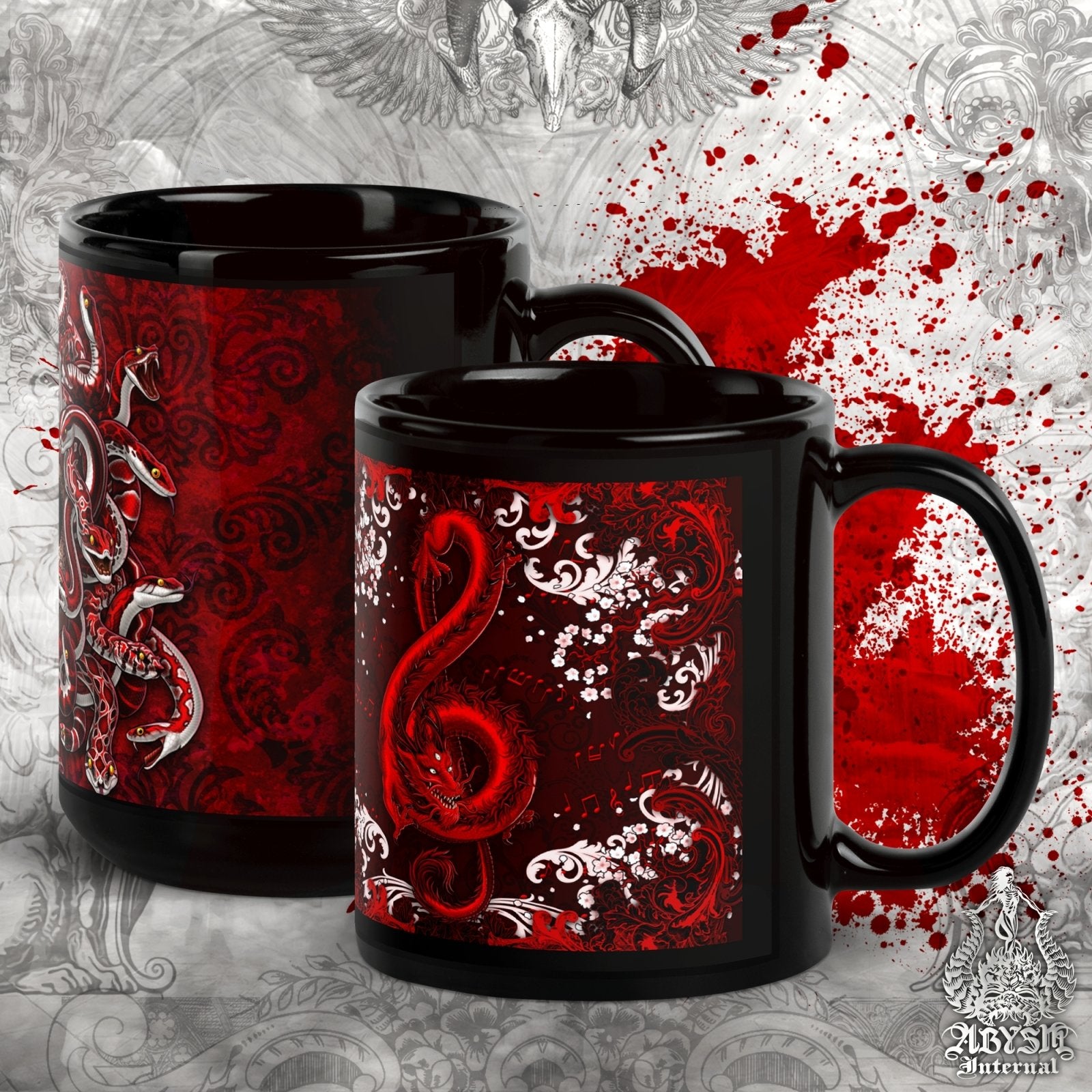 Coffee Mug with ANY Abysm Internal Design, Fantasy Art Print and Gift, 11.oz and 15.oz - Abysm Internal