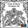 Custom Coat of Arms Creation Kit, DIY Family Crest, Heraldry, Vintage Logo Design - Digital Download vectors - Abysm Internal