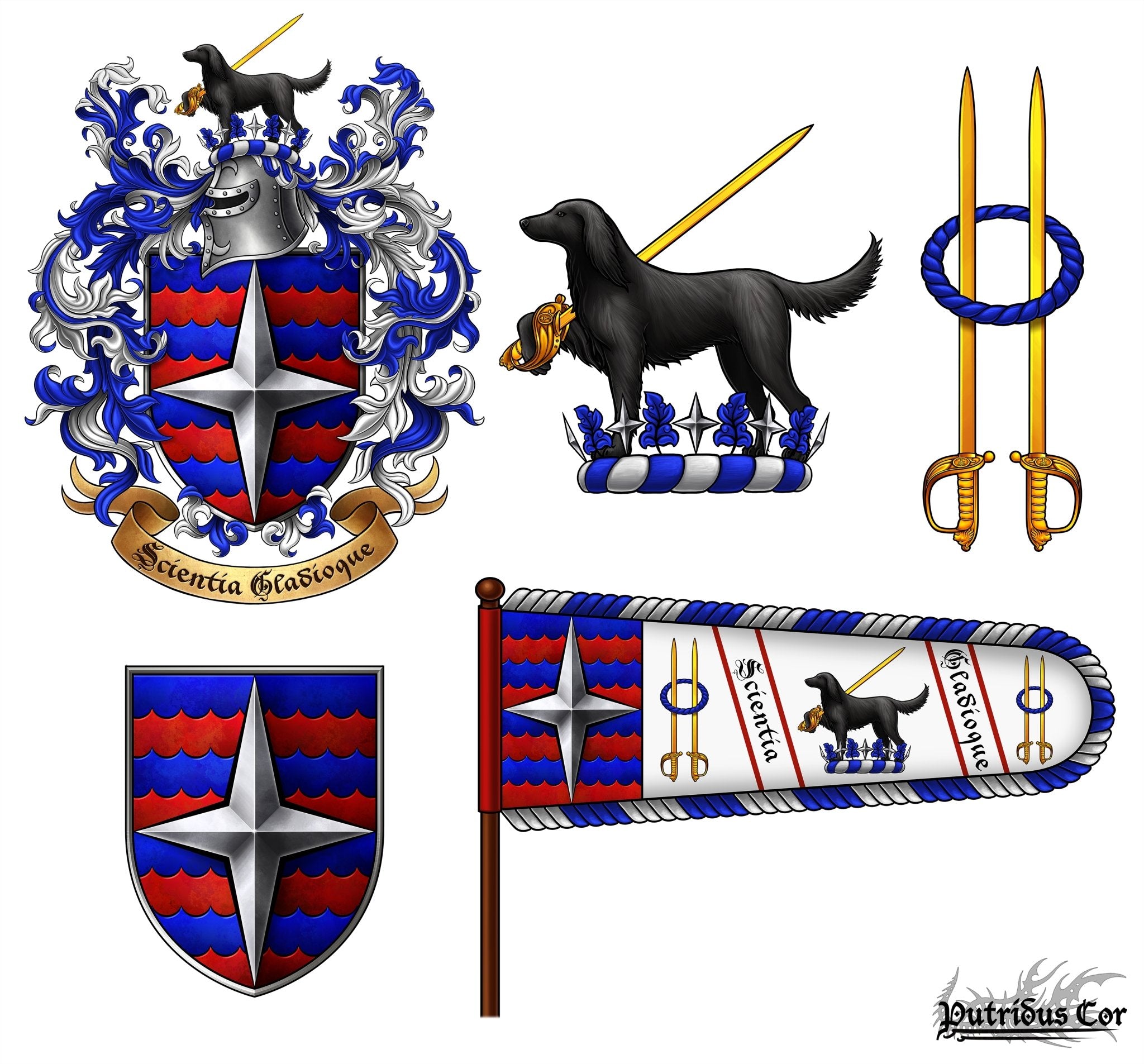 Custom Coat of Arms, Design your own Family Crest, Personalized Heraldry, or Emblem Logo - Graphic Art Services for hire
