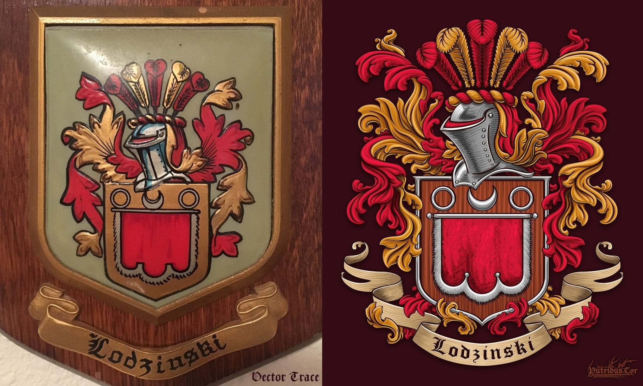 Vector Trace your Coat of Arms, Design your Custom Family Crest, Personalized Heraldry Art, or Emblem Logo, Graphic Design