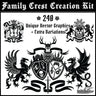 Custom Family Crest Design Set, DIY Coat of Arms Creation Kit, Modern Emblem Logo Vector Art - Download at Abysm Internal