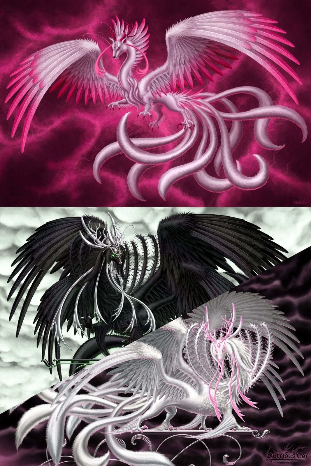 Flight Rising Fan Art, Custom Dragon Commissions. Personalized Fantasy Illustration. Design your favorite creature - Abysm