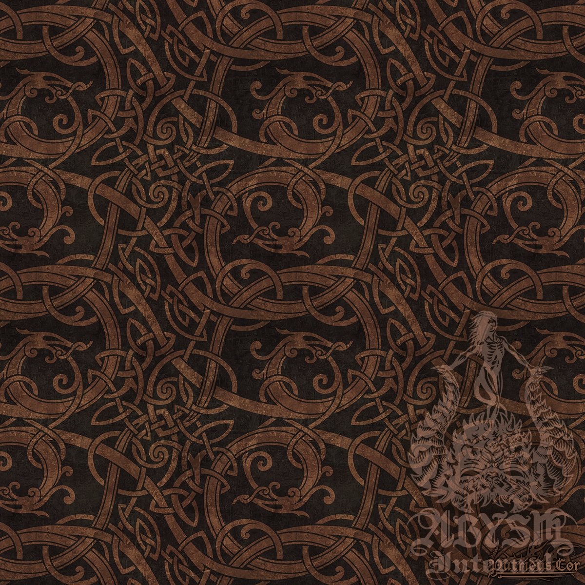 Viking art, Custom knotwork, Seamless patterns for merch, music covers, tattoos, poster events, backgrounds - Graphic Design