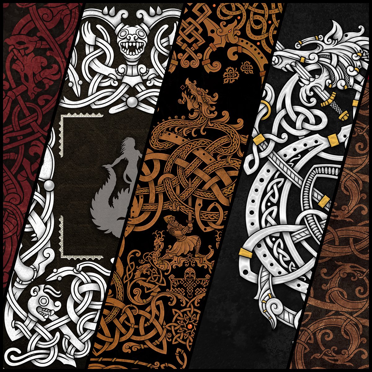 Custom Viking Art, Knotwork Seamless Patterns, Personalized Norse, Celtic or Tribal Tattoo - Abysm Internal