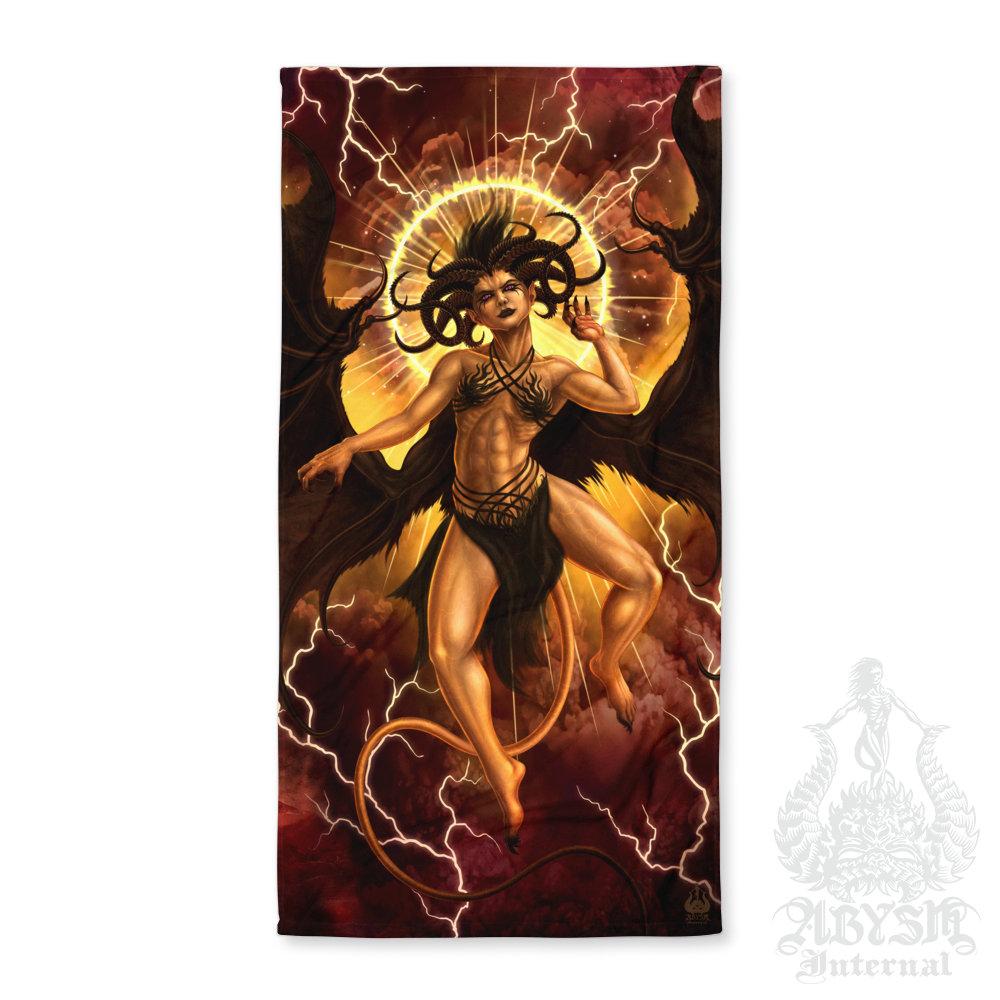 Demon Lilith Beach Towel, Cool Gift Idea for Gamer - Clothed - Abysm Internal