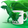 Dragon Coffee Mug, Best Gift for DM, Fantasy Art Print, 11.oz and 15.oz - Neutral Amethyst, Diamond, Emerald, Shapphire and Topaz