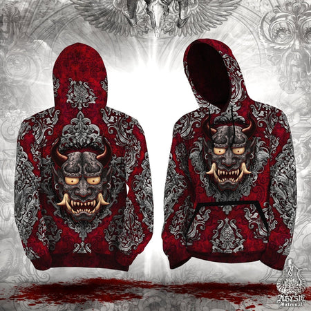 Gothic Hoodie, Demon Sweater, Japanese Streetwear, Goth Street Outfit, Alternative Clothing, Plus Size, Unisex - Oni, Gargoyle Gothic Hoodie, Demon Sweater, Japanese Streetwear, Goth Street Outfit, Alternative Clothing, Plus Size, Unisex - Oni, Gargoyle