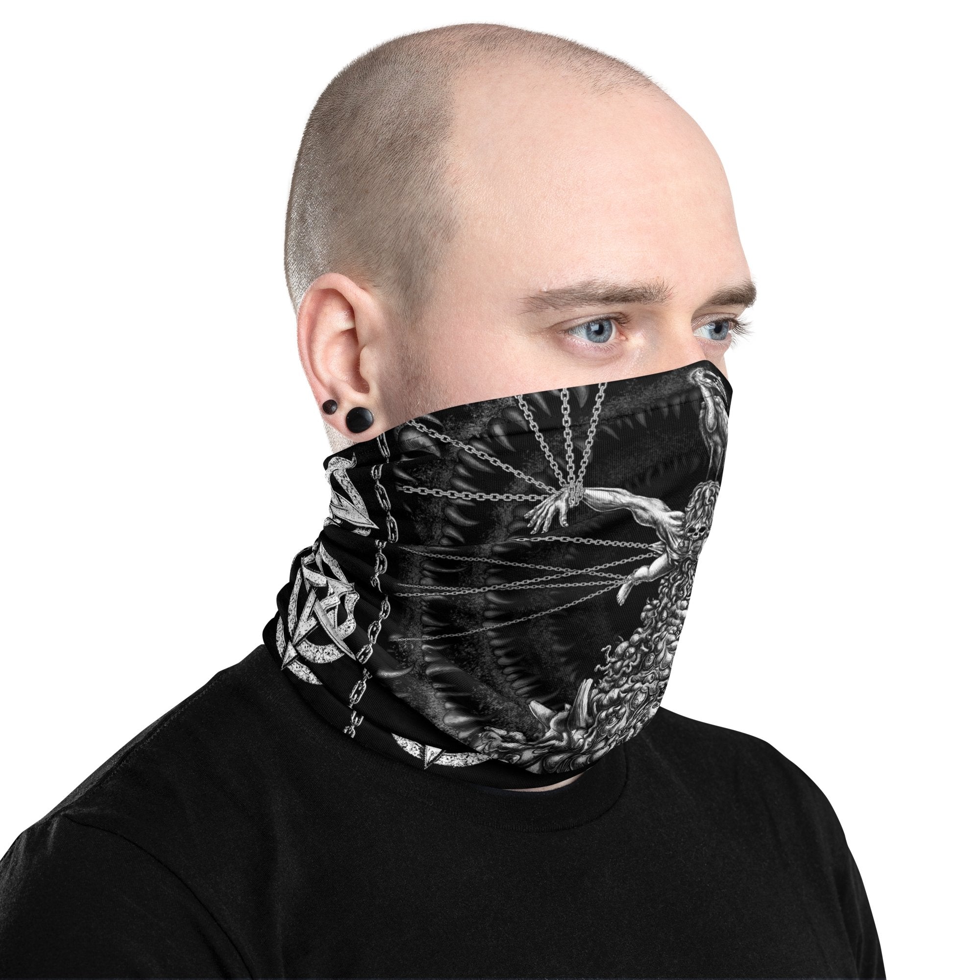 Horror Neck Gaiter, Face Mask, Head Covering, Gothic Hell, Street Outfit - Purging - Abysm Internal