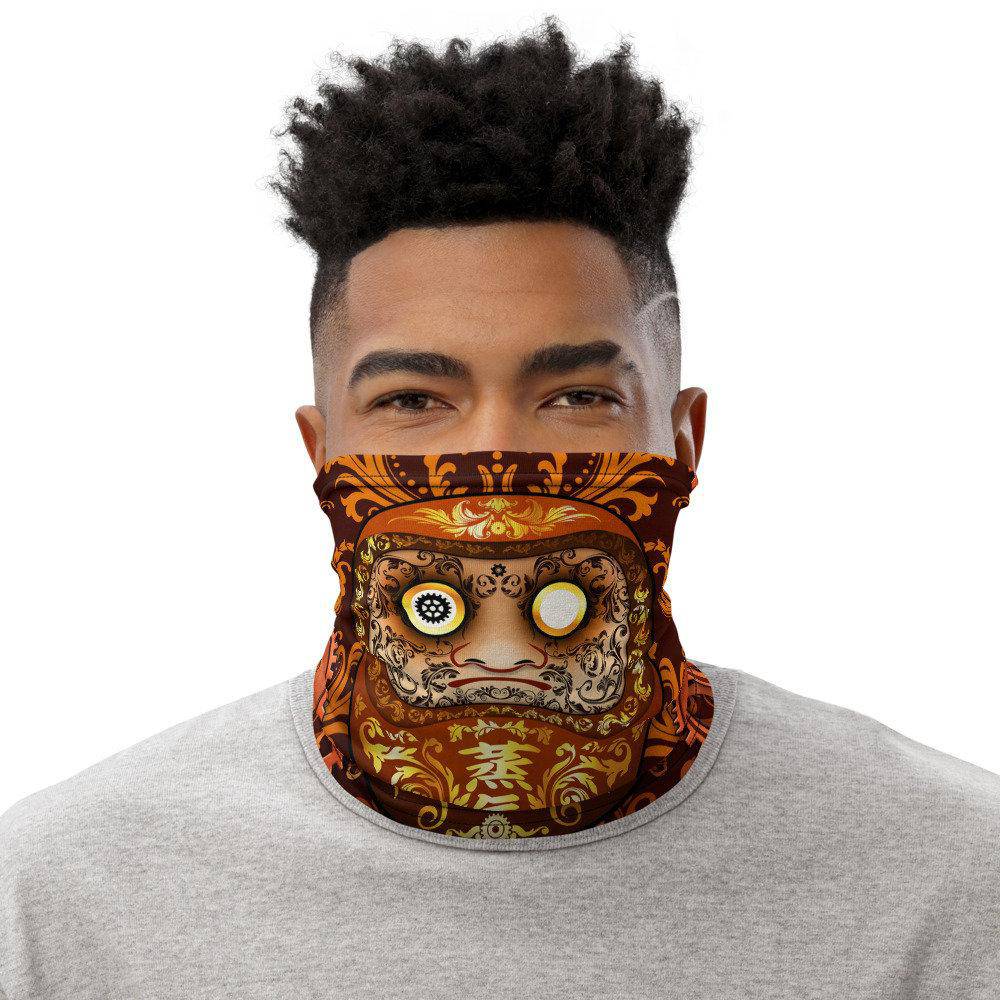 Japanese Neck Gaiter, Face Mask, Head Covering, Daruma, Funny Anime Style Outfit - Steampunk - Abysm Internal