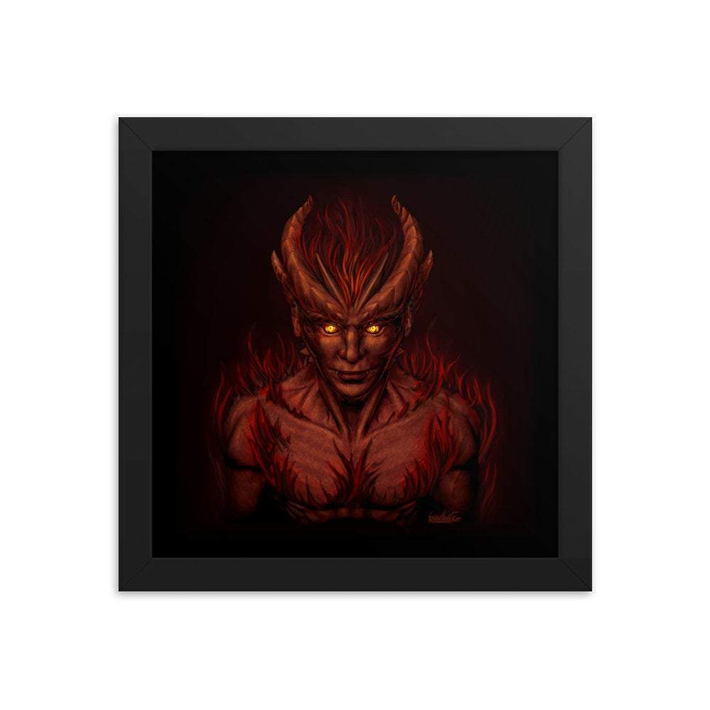 Lucifer Poster, Game Room Wall Art Print, Satanic, Goth Home Decor, Matte or Photo Paper - Red Devil - Abysm Internal