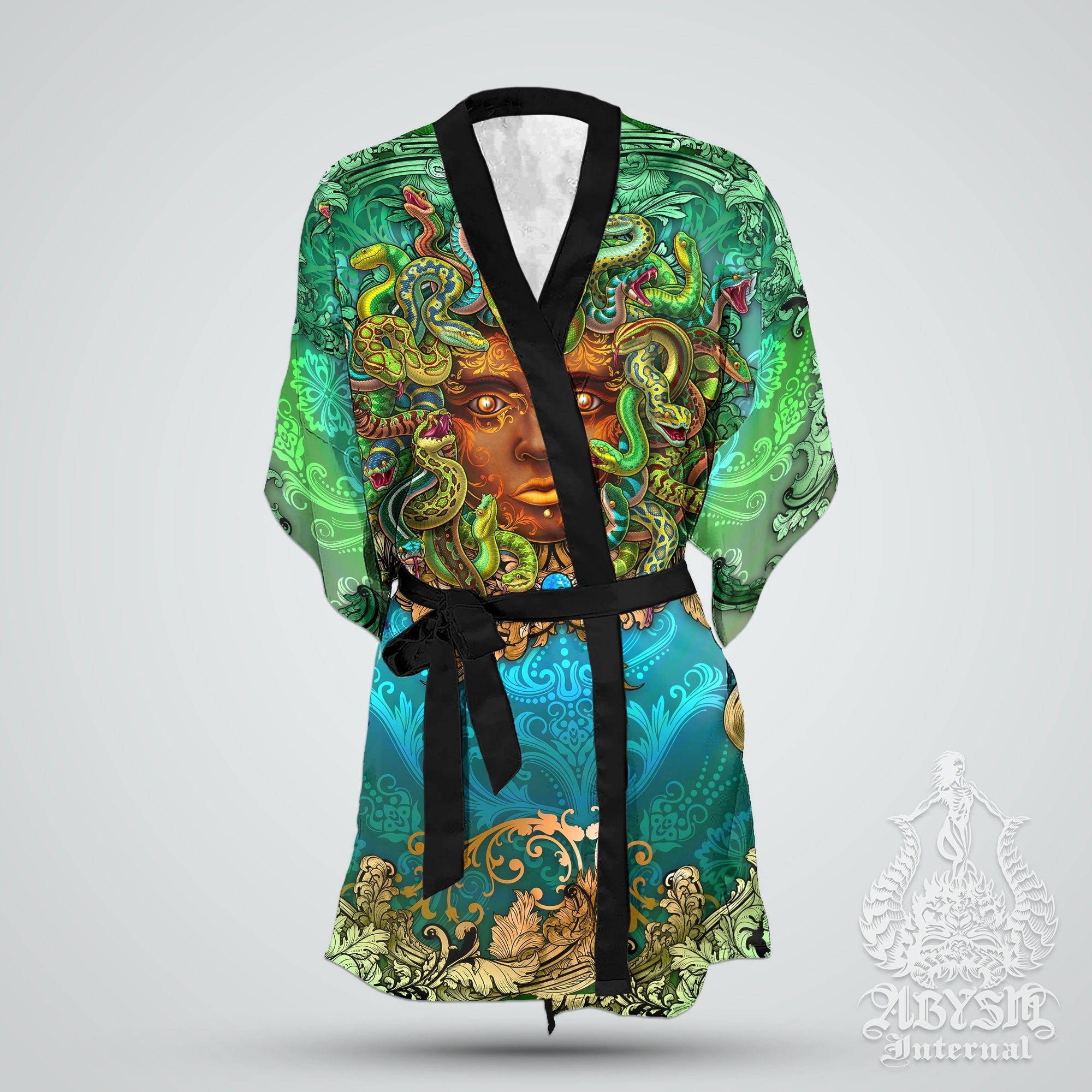 Medusa Cover Up, Beach Outfit, Party Kimono, Summer Festival Robe, Indie and Alternative Clothing, Unisex - Nature - Abysm Internal