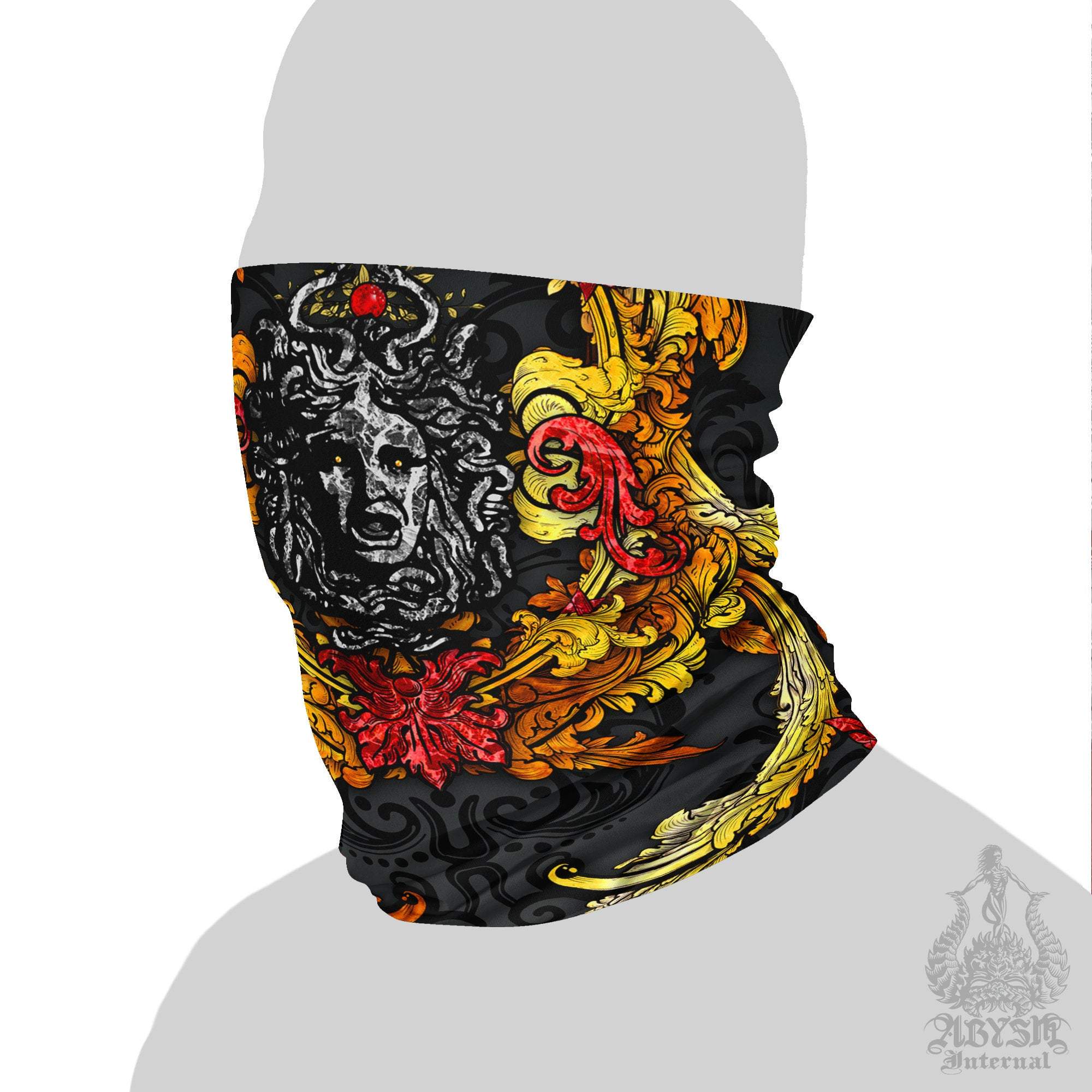Medusa Neck Gaiter, Face Mask, Head Covering, Baroque Headband, Vintage, Victorian Fantasy Outfit - Abysm Internal