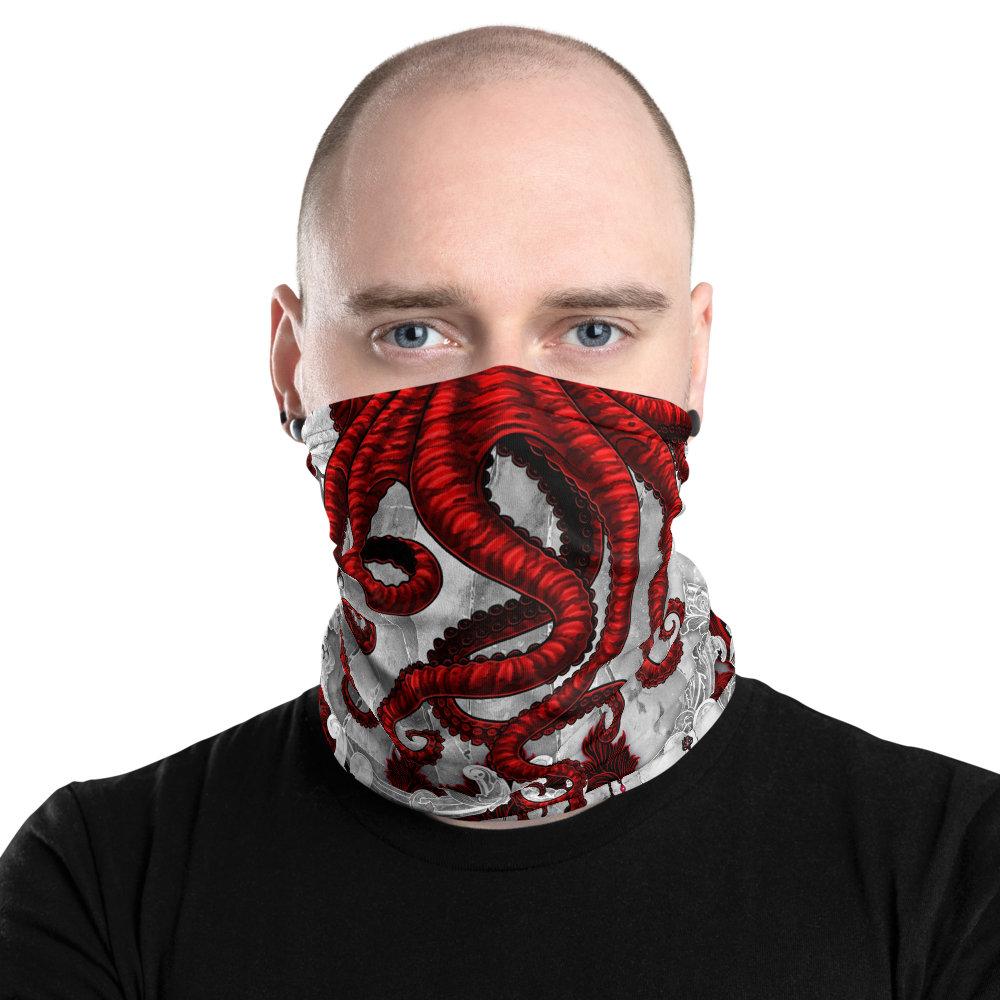 Octopus Neck Gaiter, Face Mask, Head Covering, Indie Outfit - Bloody - Abysm Internal