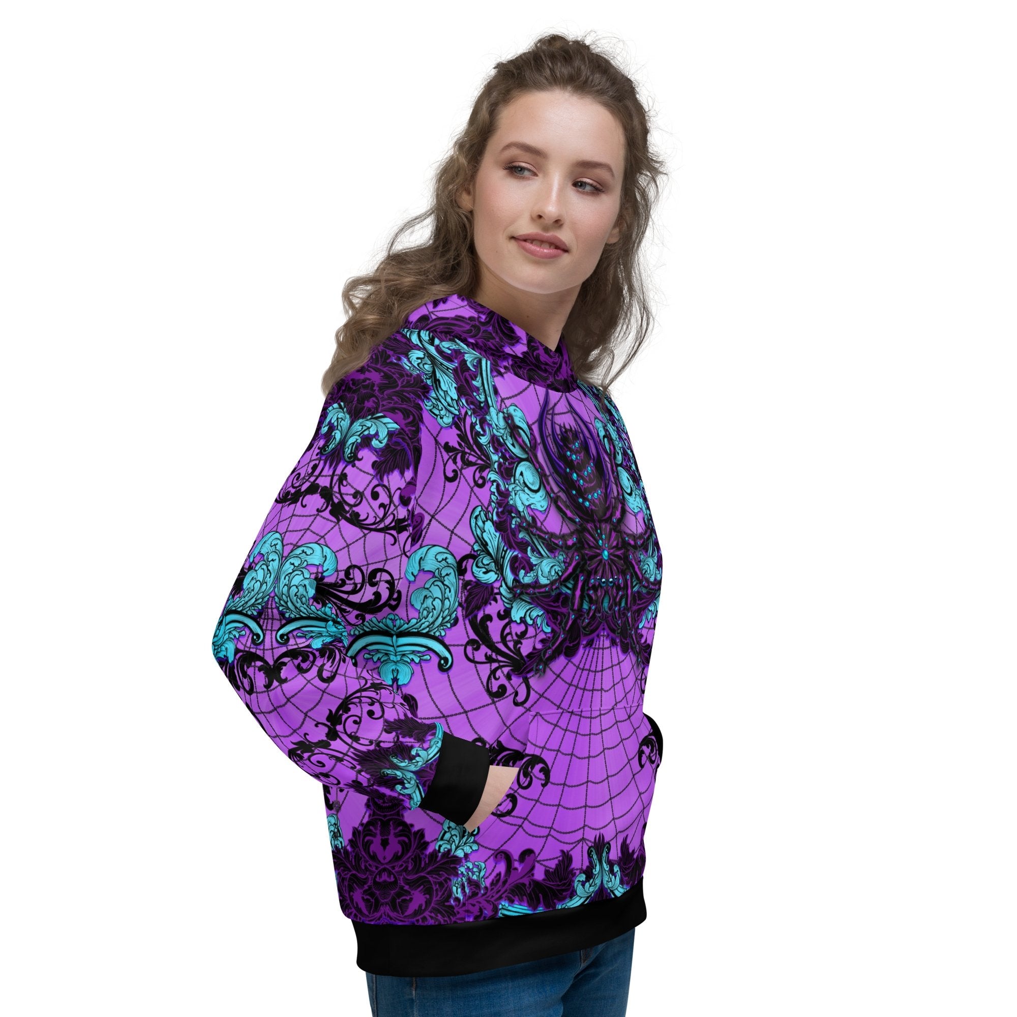 Pastel Goth Sweater, Black Spider Pullover, Gothic Pastel Goth Sweater, Black Spider Pullover, Gothic