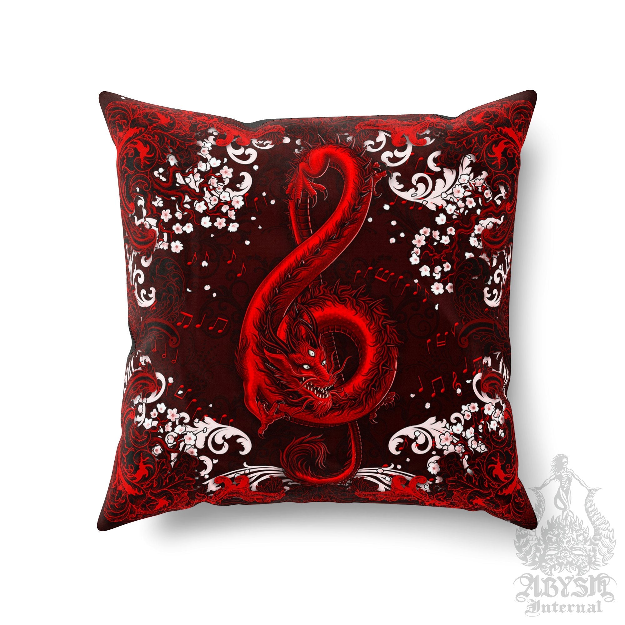 Decorative Red And Black Throw Pillow for Sale by FantasySkyArt