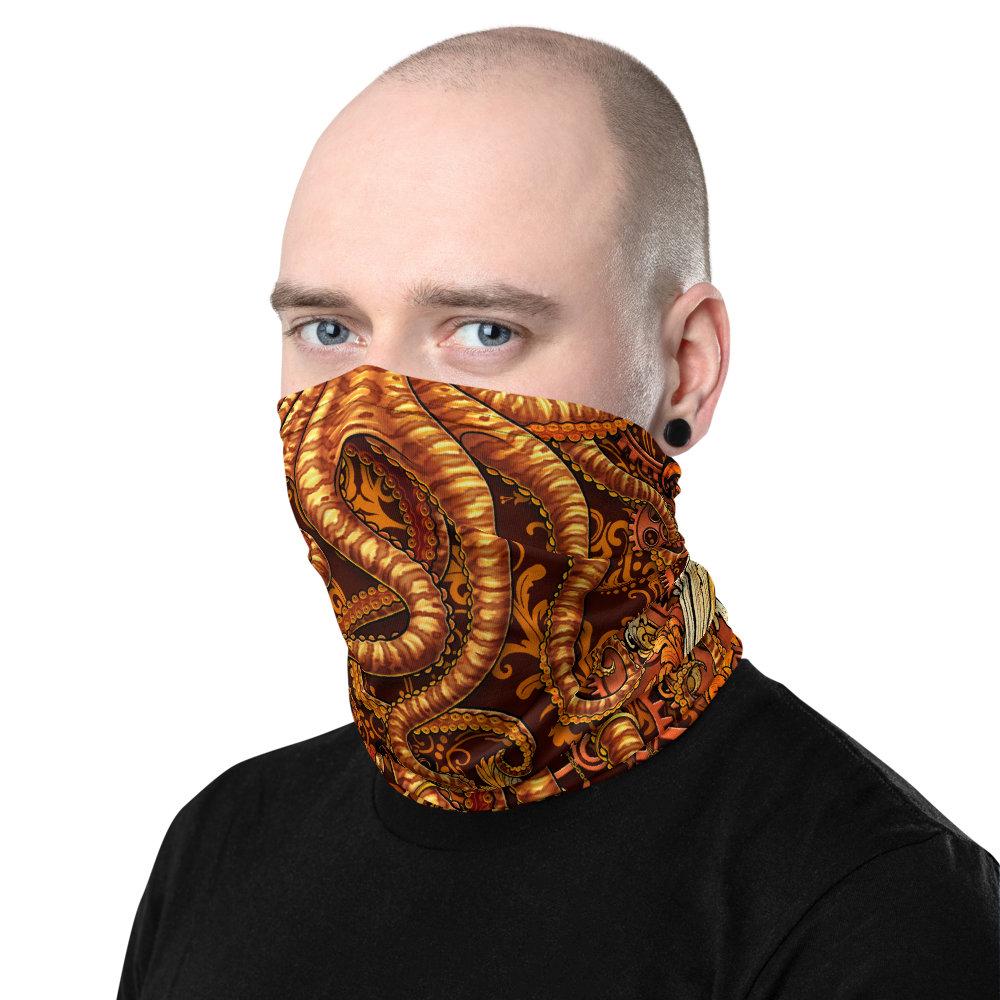 Tentacles Neck Gaiter, Face Mask, Head Covering, Octopus, Indie Outfit - Steampunk - Abysm Internal