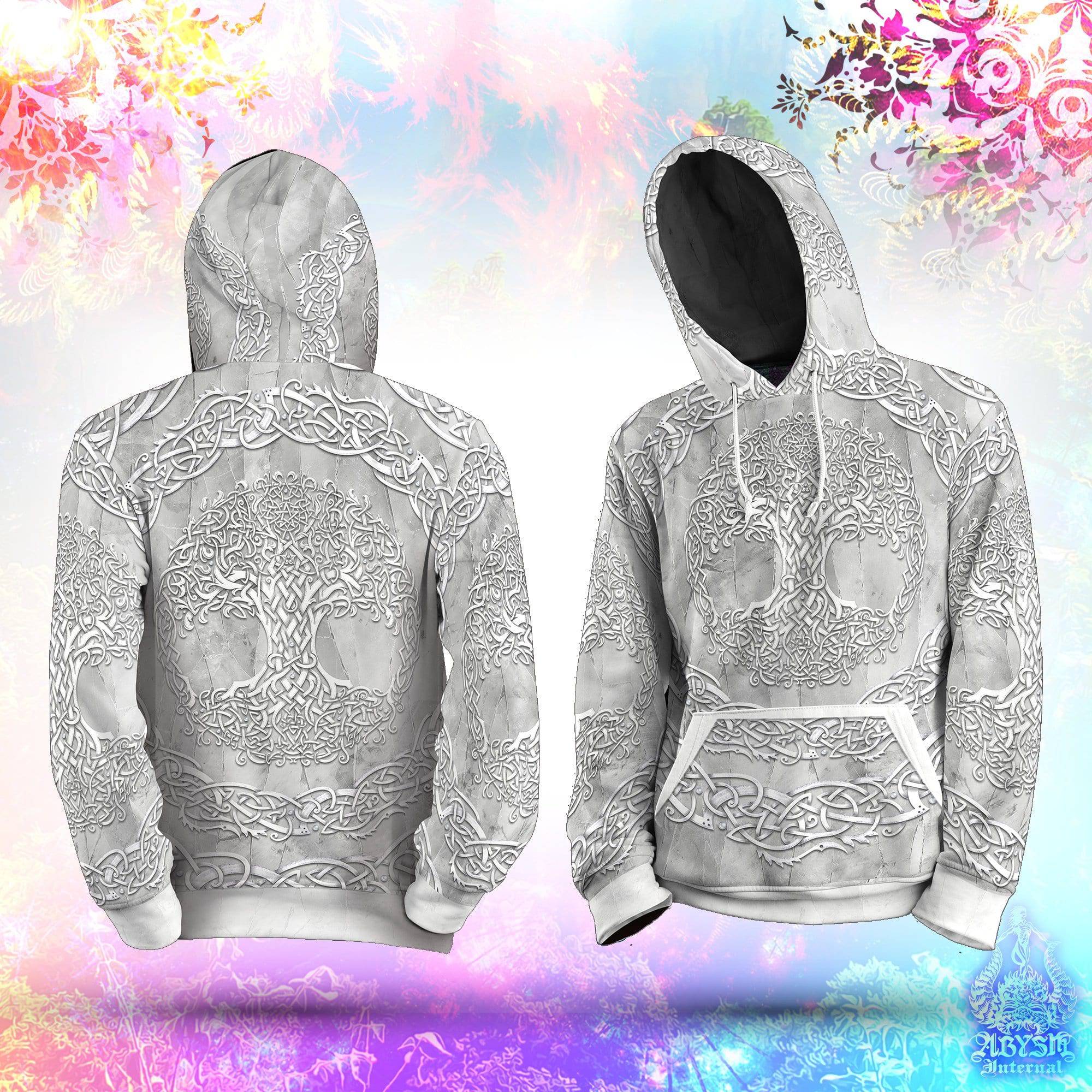 Tree of Life Hoodie, Boho Outfit, Indie Sweater, Witchy Streetwear, Alternative Clothing, Unisex - Celtic, Stone - Abysm Internal