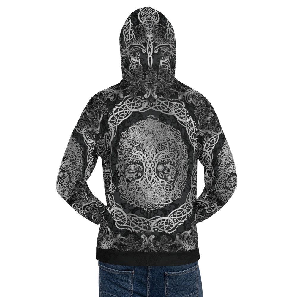Viking Hoodie, Yggdrasil Sweater, Street Outfit, Norse Tree of Life, Viking Streetwear, Alternative Clothing, Unisex - Dark - Abysm Internal