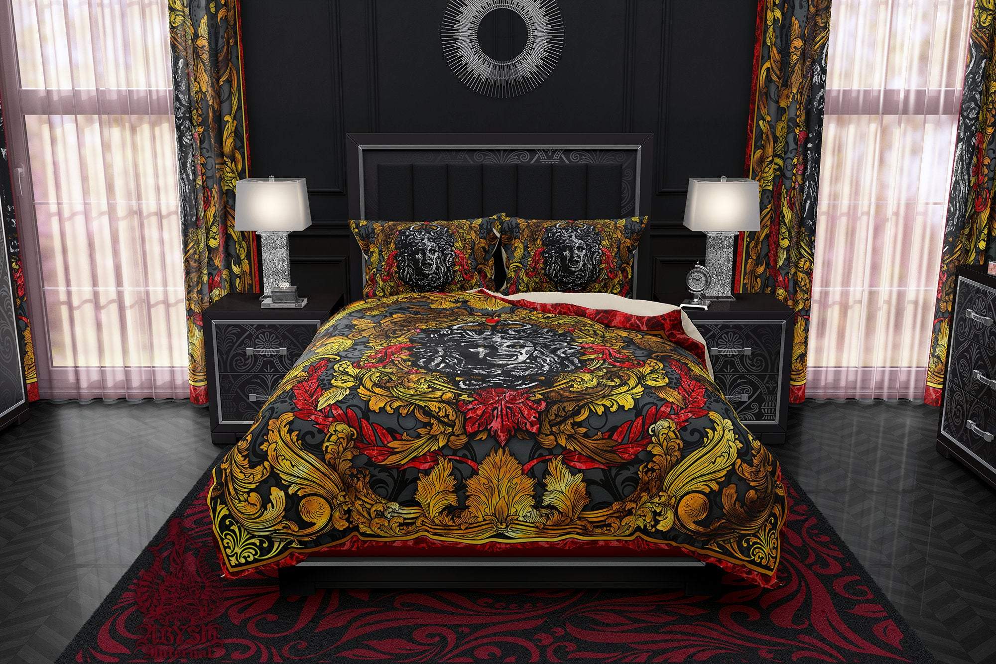 Vintage Bedding Set, Comforter and Duvet, Baroque and Alternative Bed Cover and Bedroom Decor, King, Queen and Twin Size - Medusa - Abysm Internal